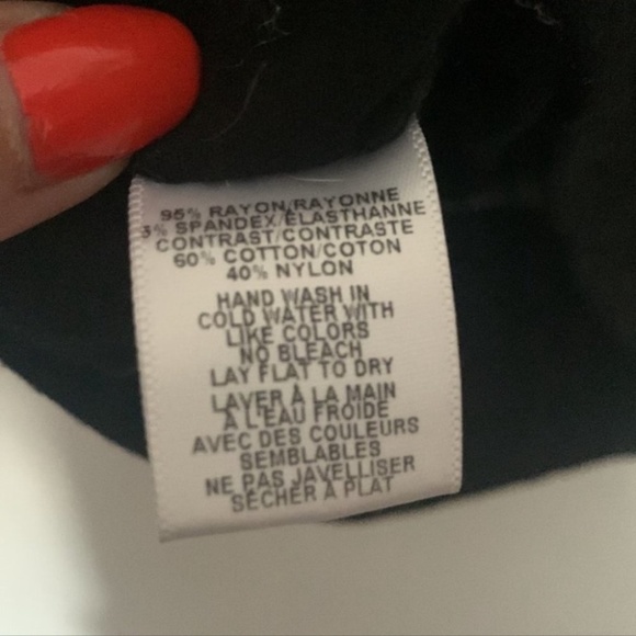 3/$30 Olivia Moon super soft 3/4 sleeve lace crochet front top - Picture 7 of 7